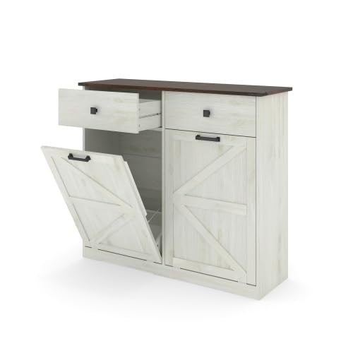Tilt Out Trash Can Cabinet with Drawer J978265