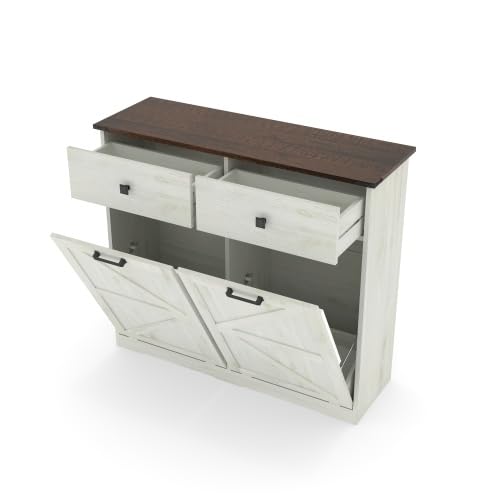 Tilt Out Trash Can Cabinet with Drawer J978265