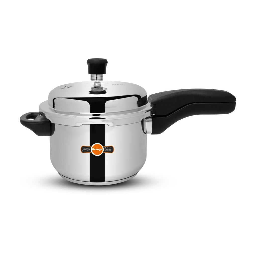 Orange Triply Stainless Steel Pressure Cooker 3L X901