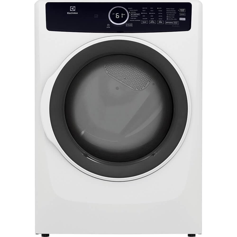 8 cu. ft. Electric Dryer with Instant Refresh in White B9070