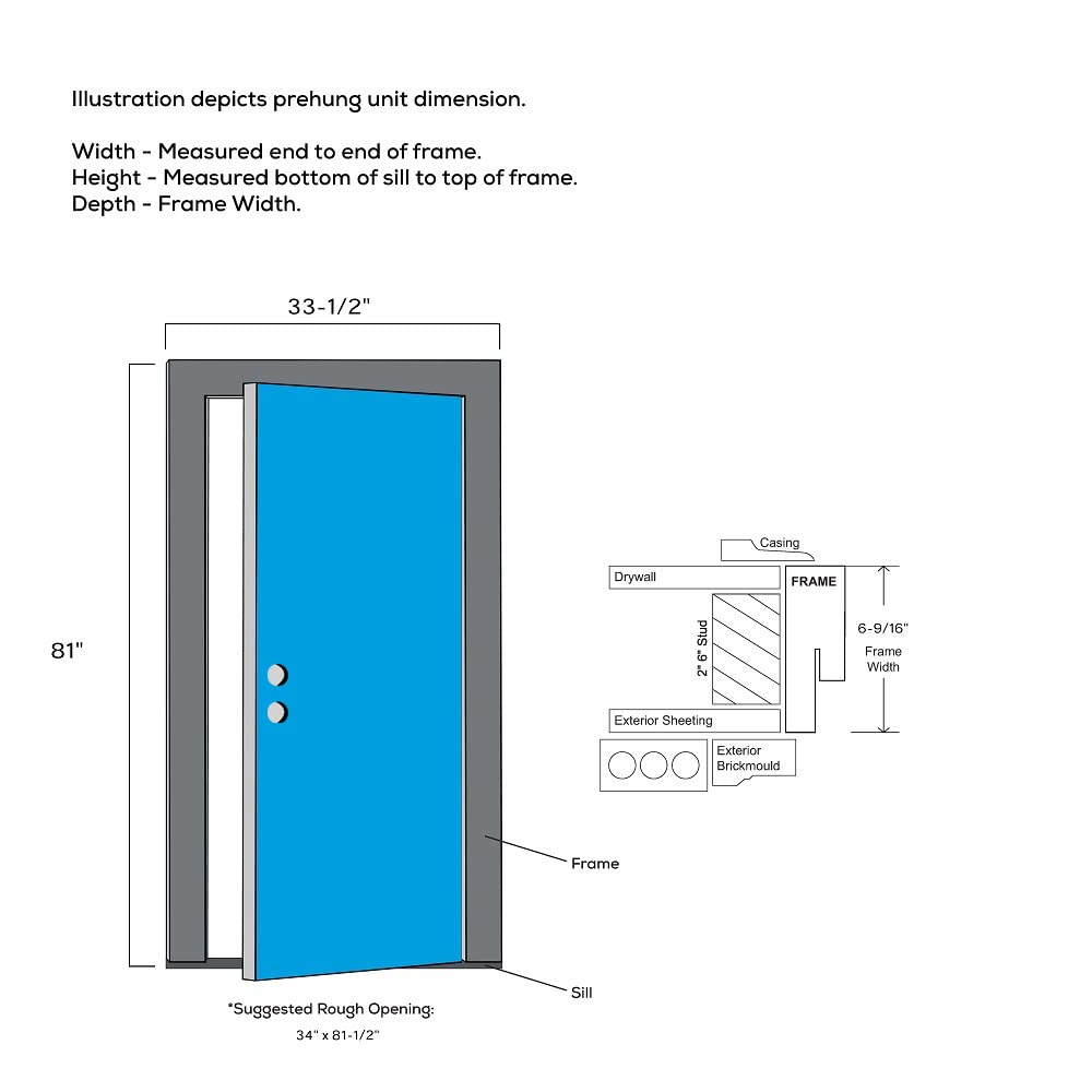 Primed Left Hand Outswing 9 Lite Steel Prehung Front Door with Pet Door X98612