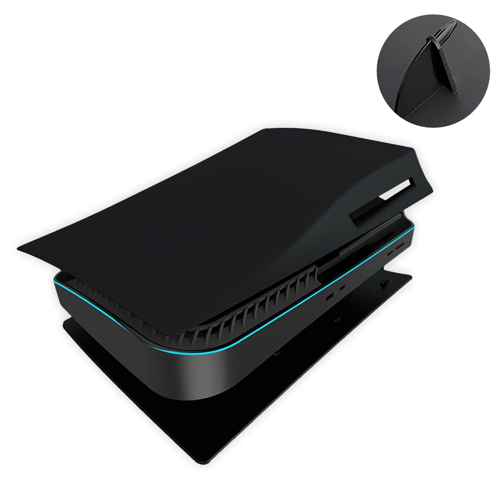 Black Face Plate Cover Shell for PS5 Disc Edition Console H5621