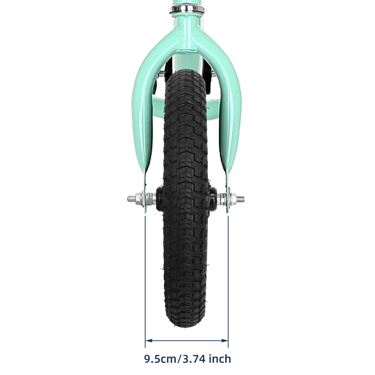 Kids Bike Front Wheels Replacement with Solid Air Rubber Tire and Inner Tube O5867