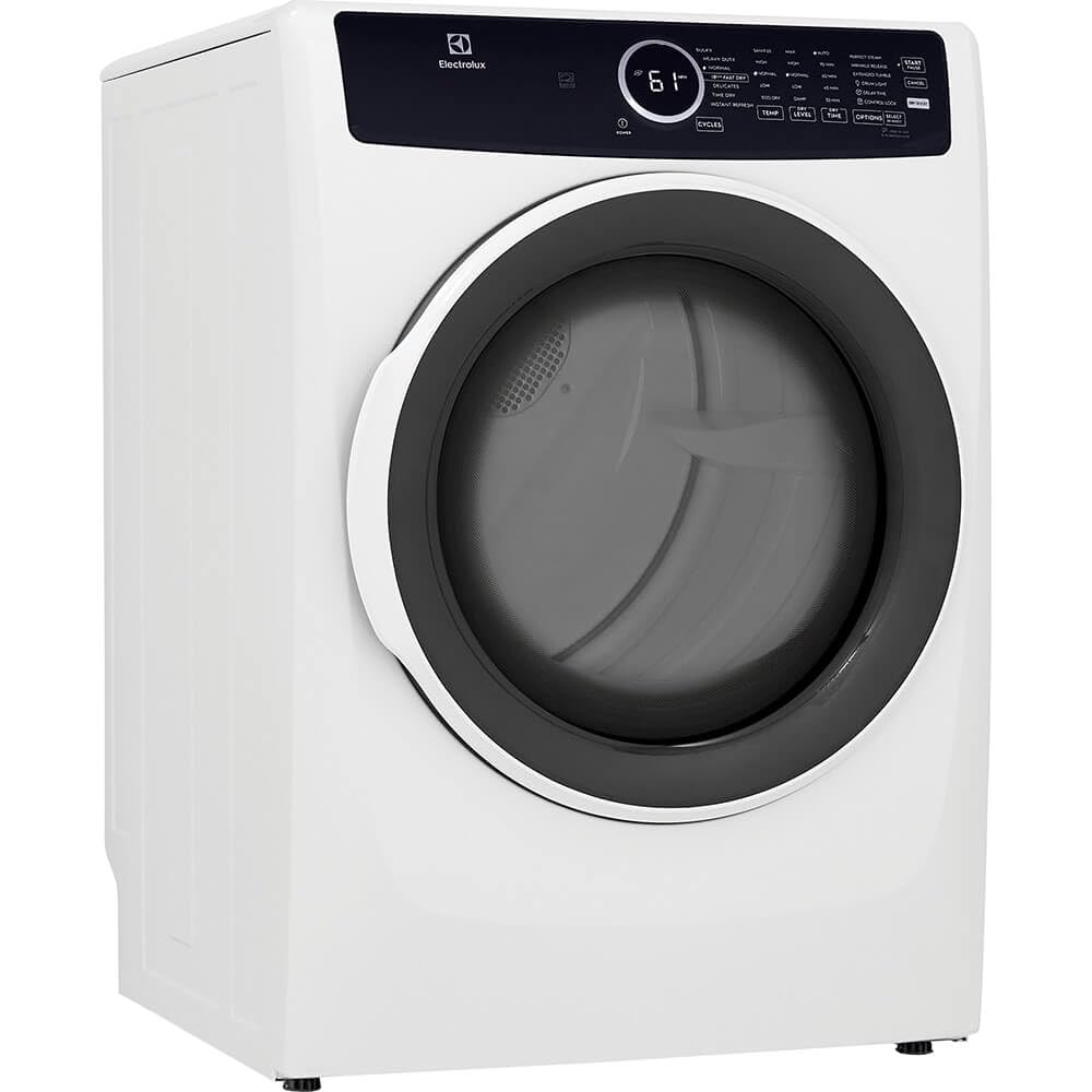 8 cu. ft. Electric Dryer with Instant Refresh in White B9070