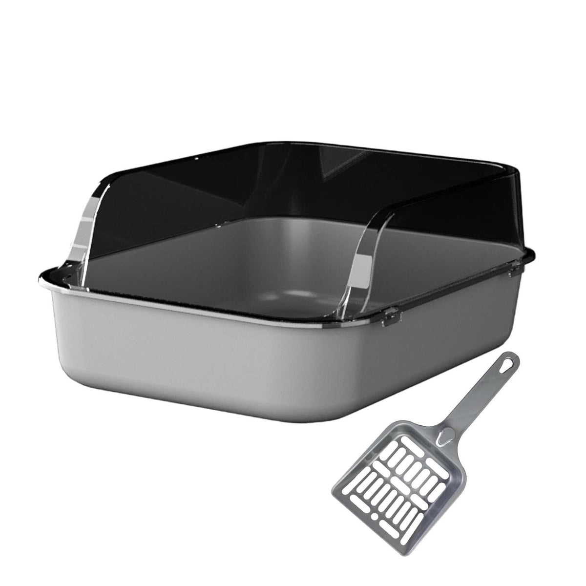 Open Top Sifting Litter Box Gray B785893