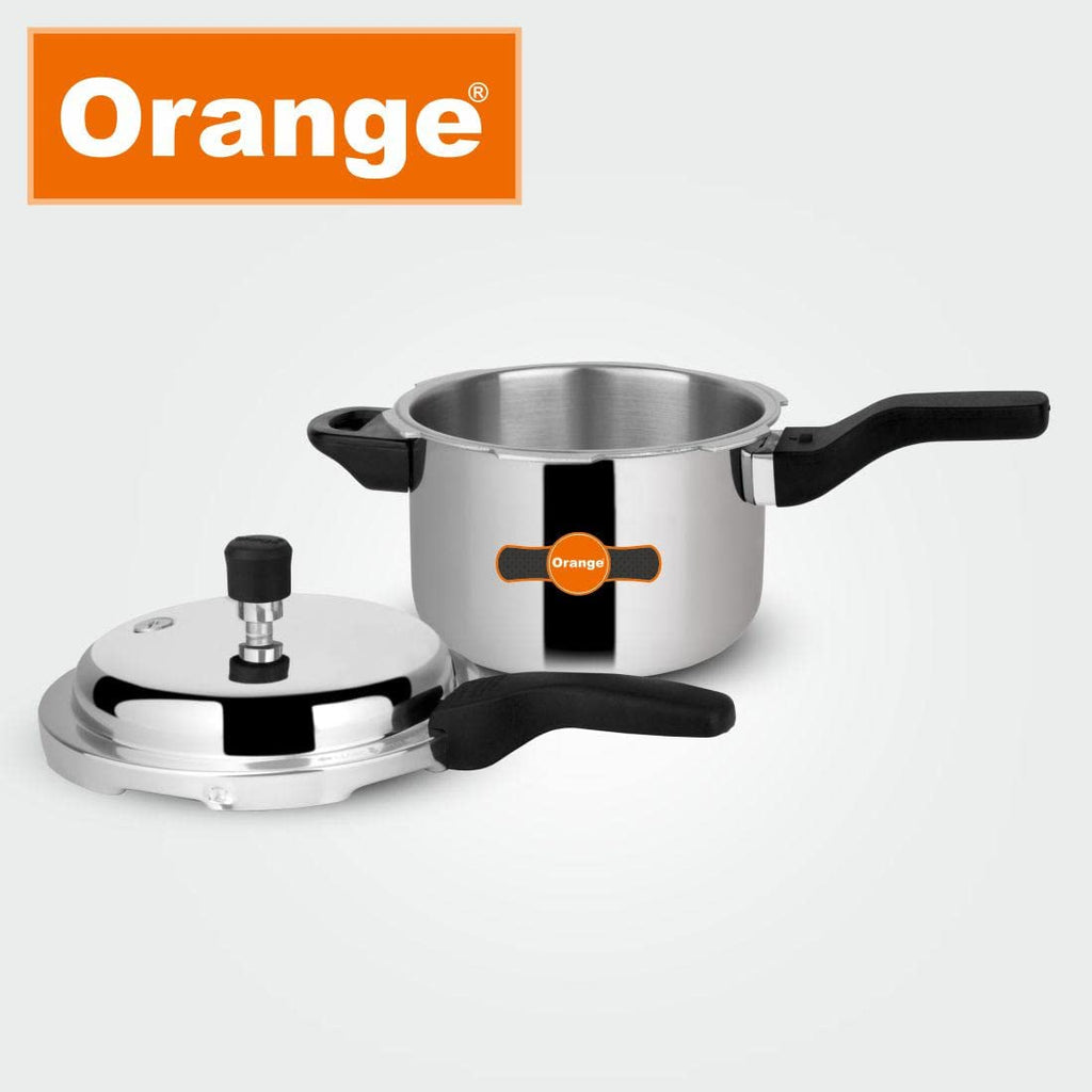 Orange Triply Stainless Steel Pressure Cooker 3L X901