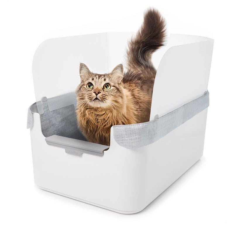 White Litter Tray with Liner & Scoop N284702