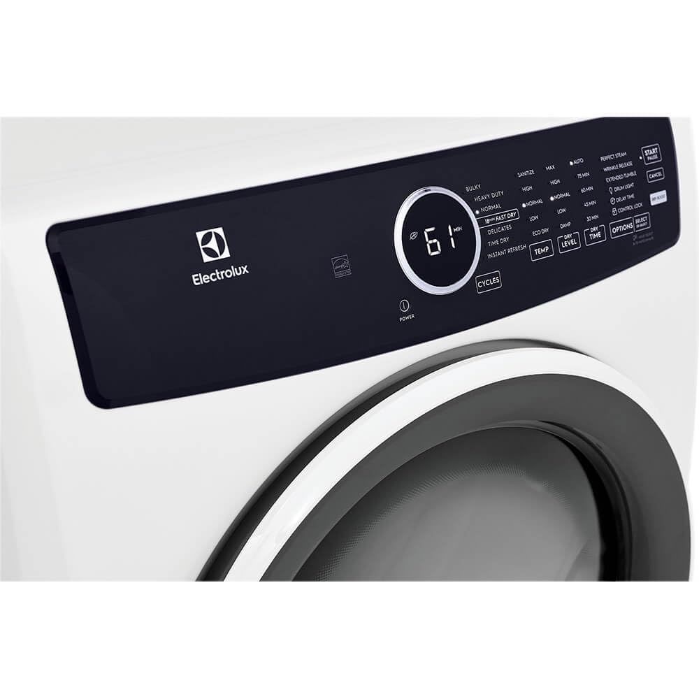 8 cu. ft. Electric Dryer with Instant Refresh in White B9070