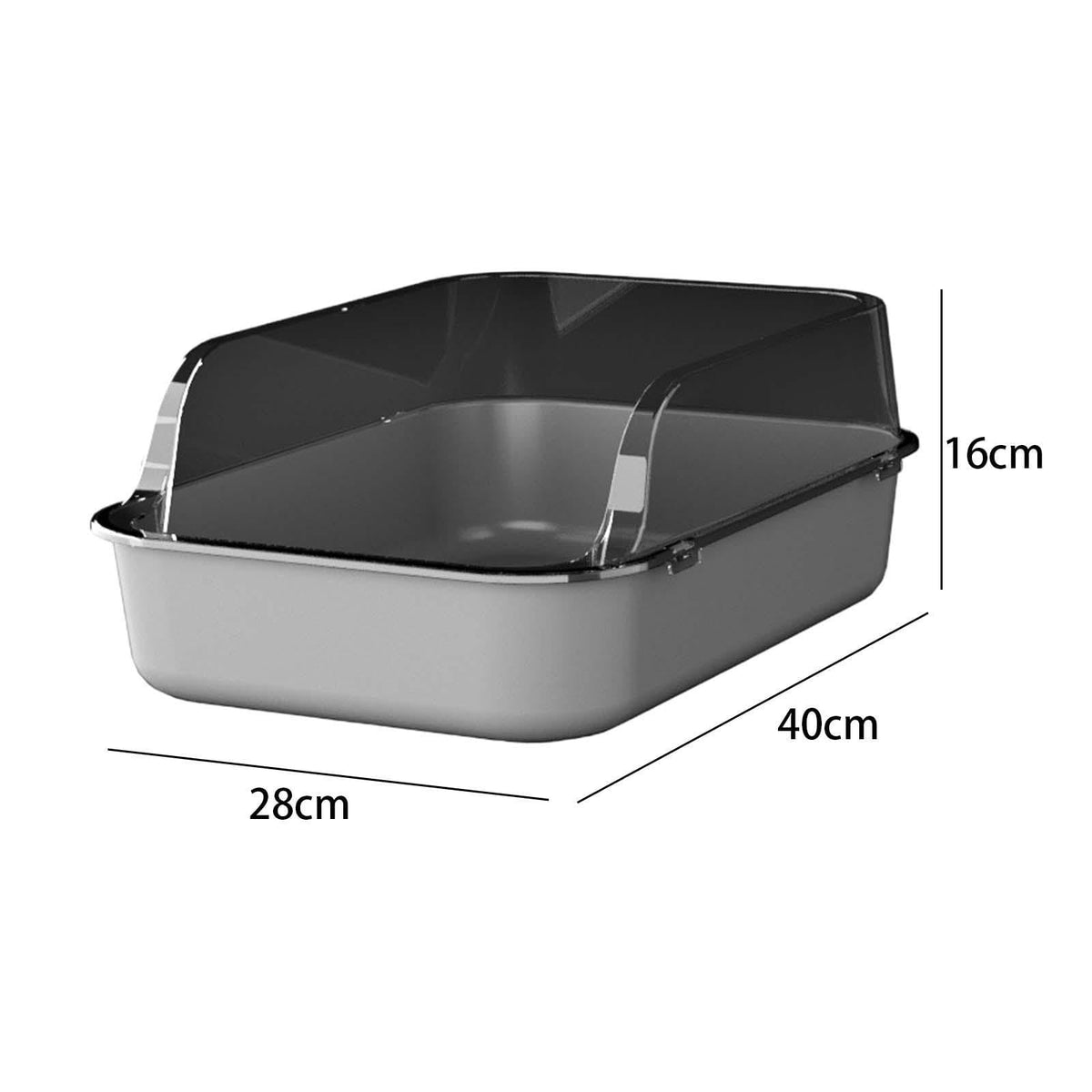 Open Top Sifting Litter Box Gray B785893