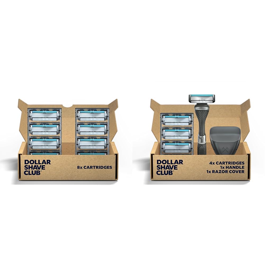 4 Blade Razor Refill Cartridges 8 Count and Shaving Kit W83328