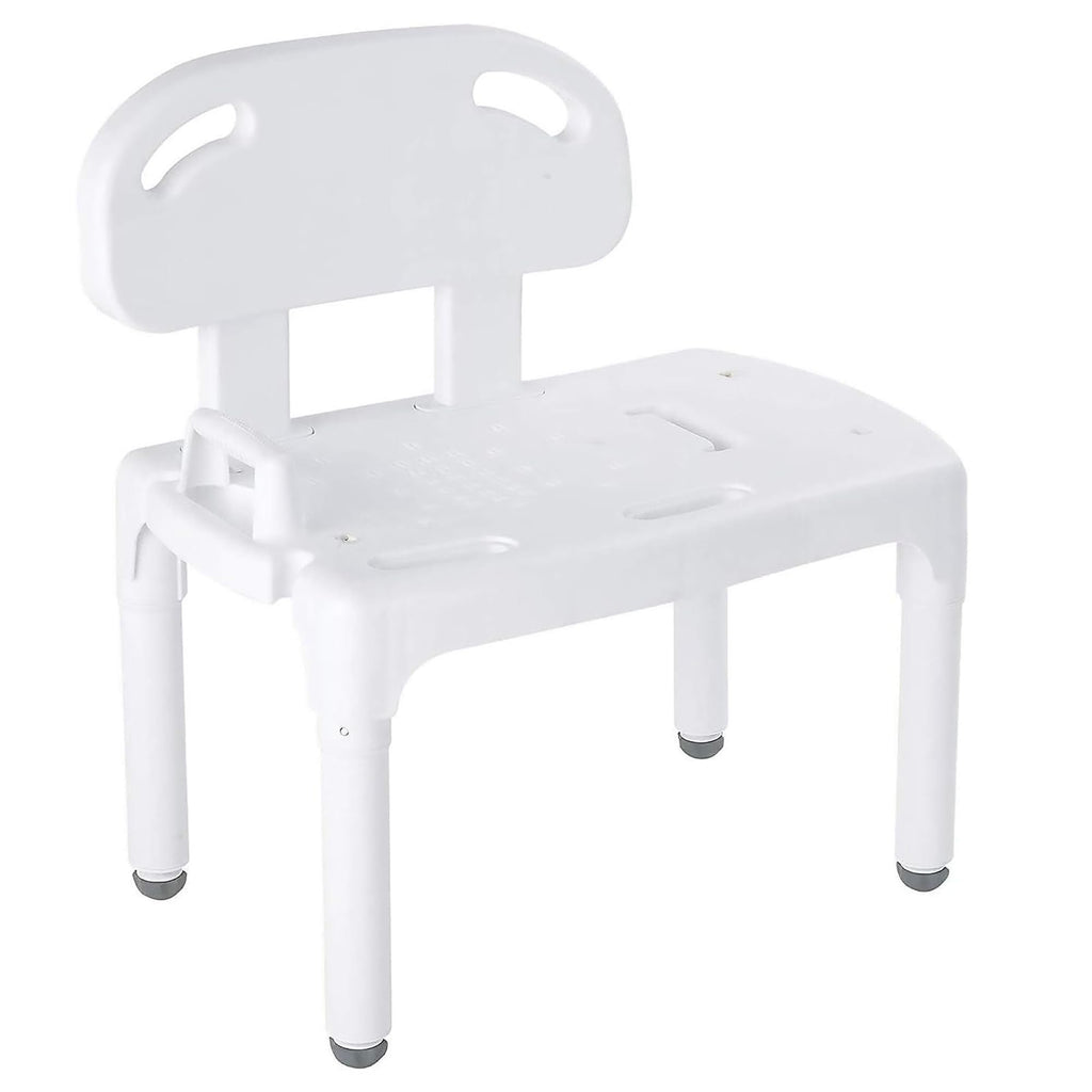 Bath Transfer Bench with Backrest and Adjustable Legs C244490