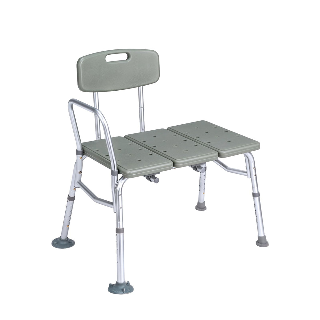 Height Adjustable Tub Transfer Bench Shower Chair with Backrest A17378