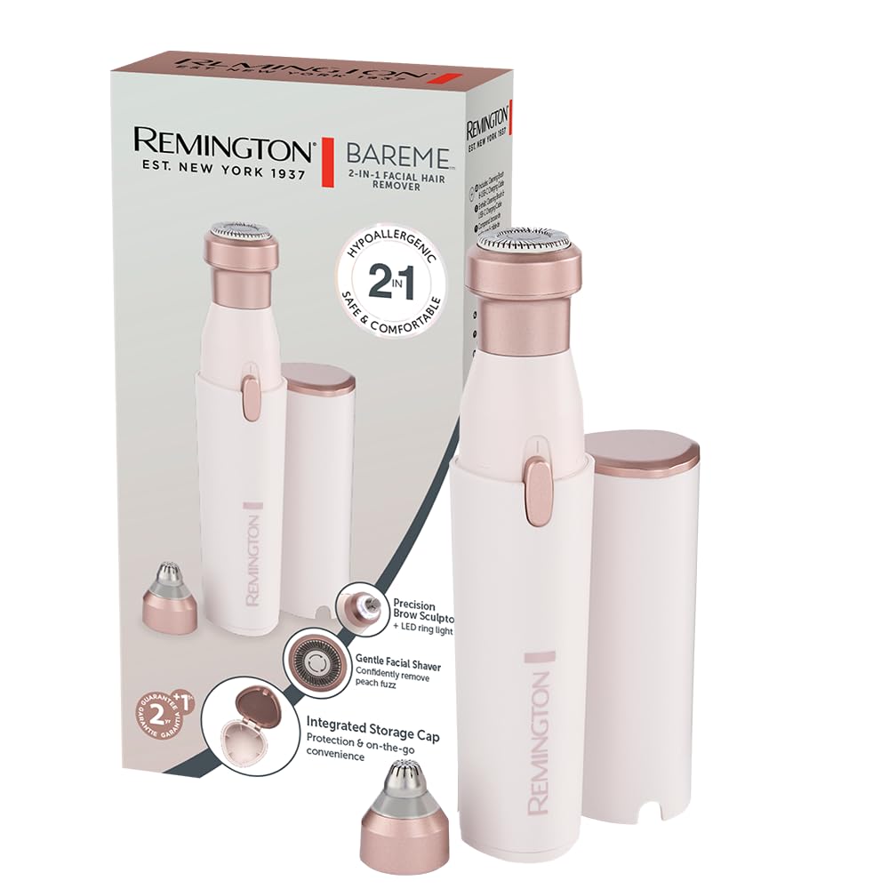 White 2-in-1 Waterproof Facial Hair Remover J46556