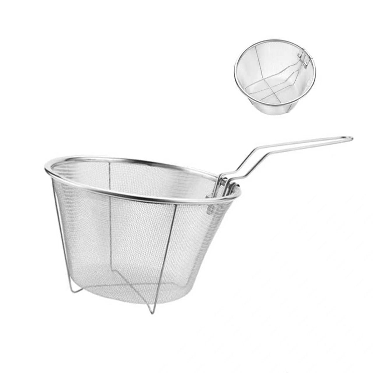 7-Inch Round Stainless Steel Deep Fryer Basket O437624