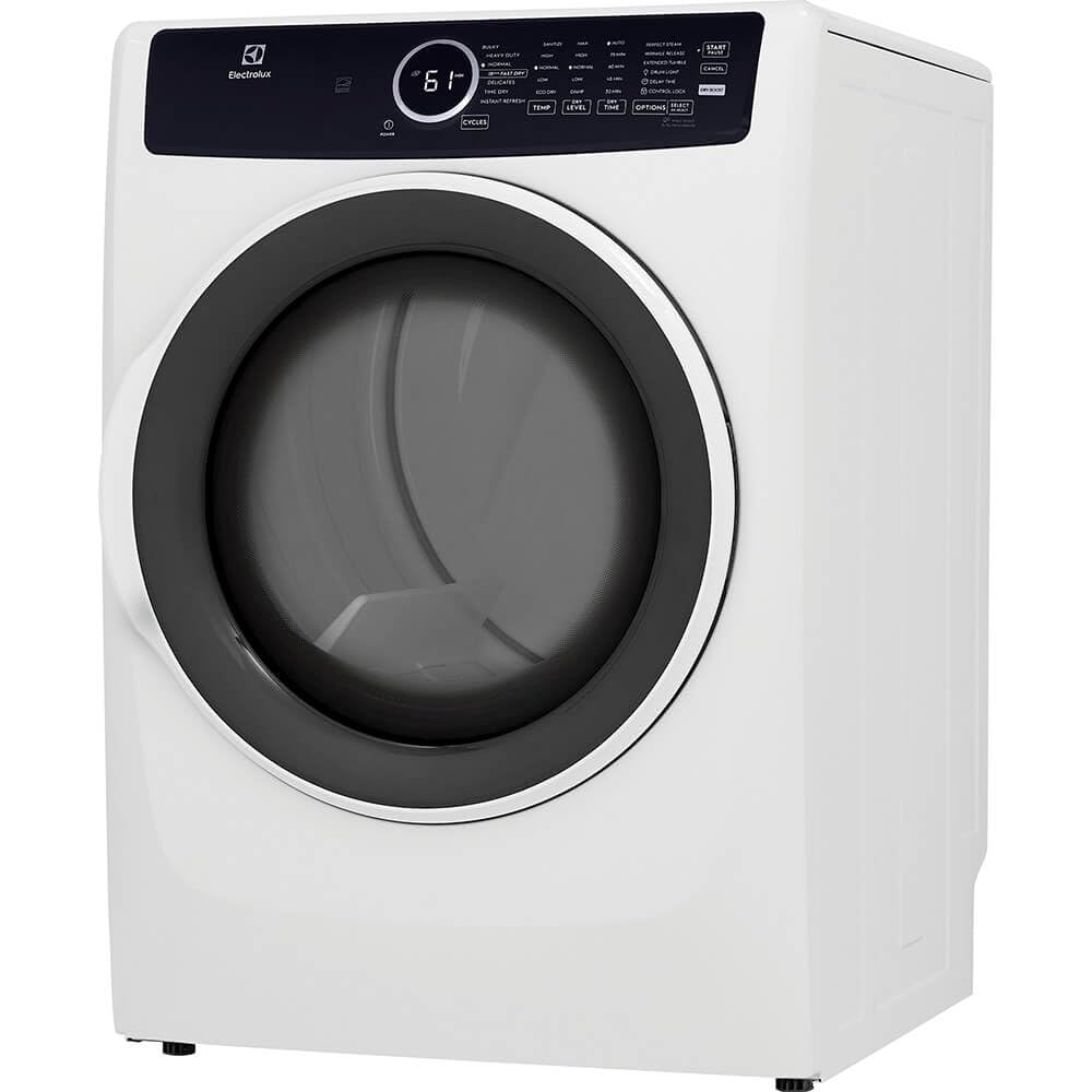 8 cu. ft. Electric Dryer with Instant Refresh in White B9070