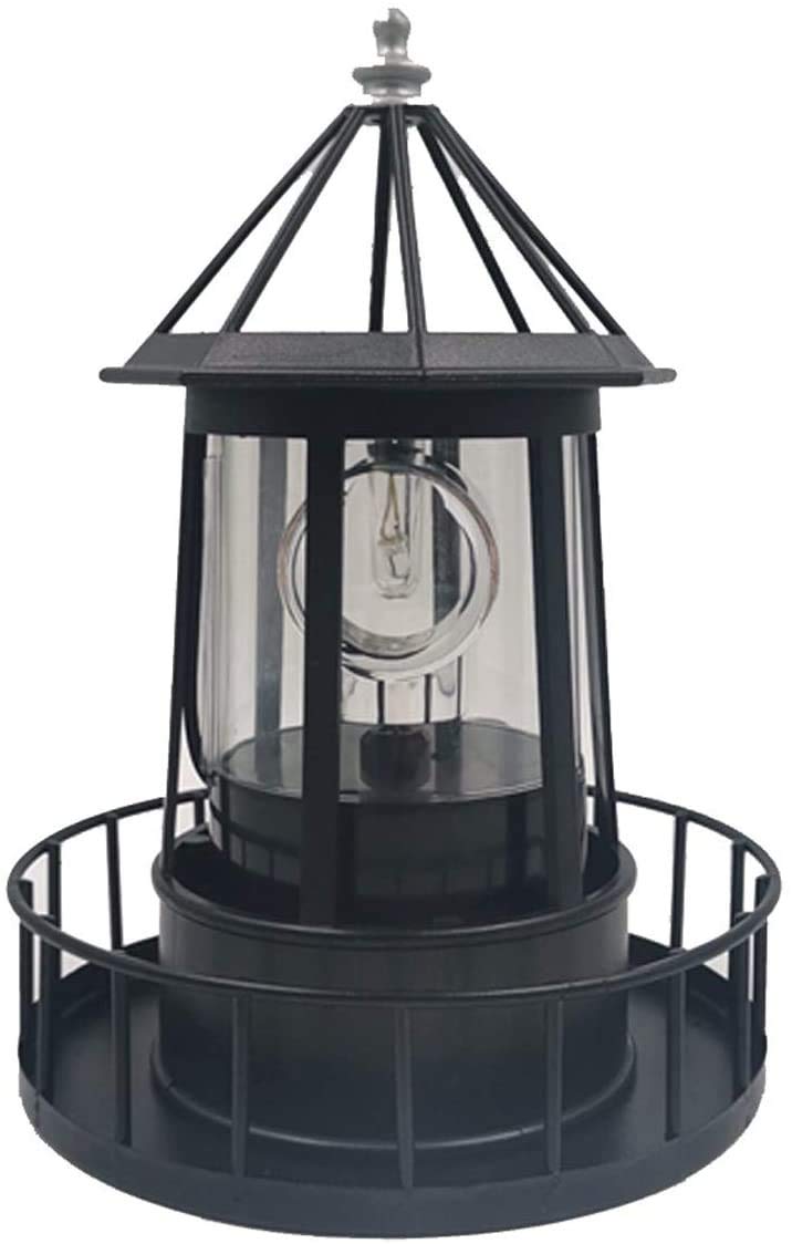 Black Waterproof Solar Outdoor Hanging Lighthouse Lamp V9017