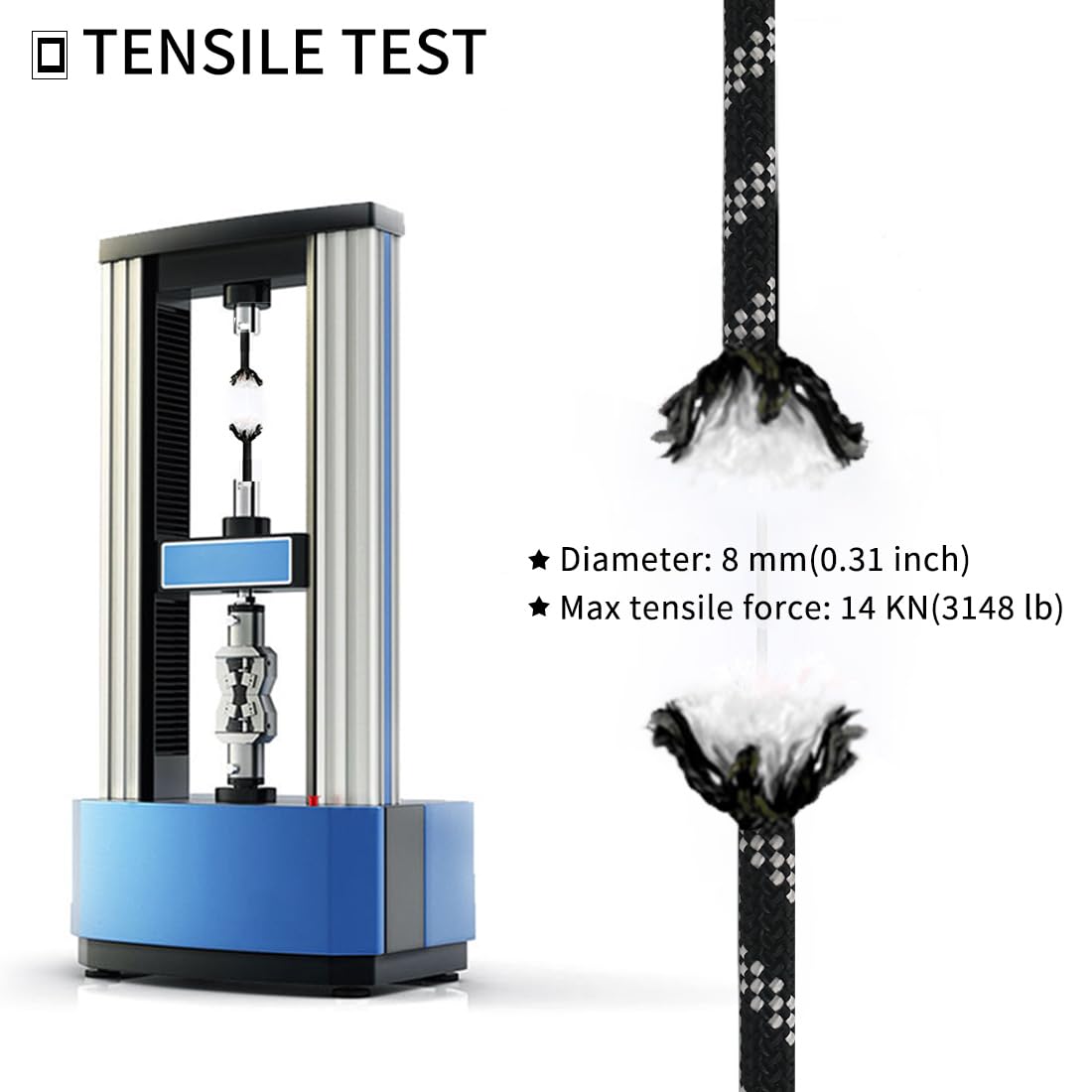 8mm 10mm Double Braid Climbing Rope Y692