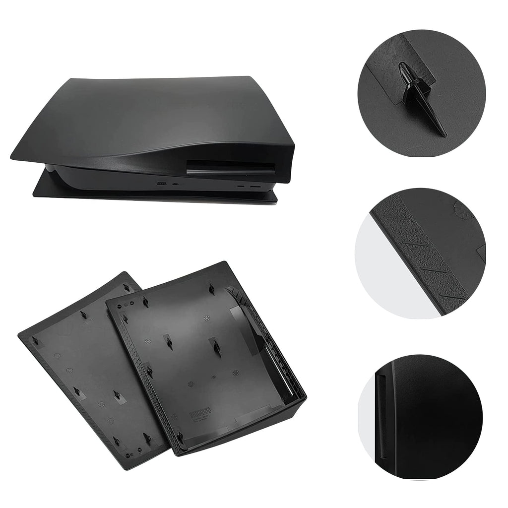Black Face Plate Cover Shell for PS5 Disc Edition Console H5621