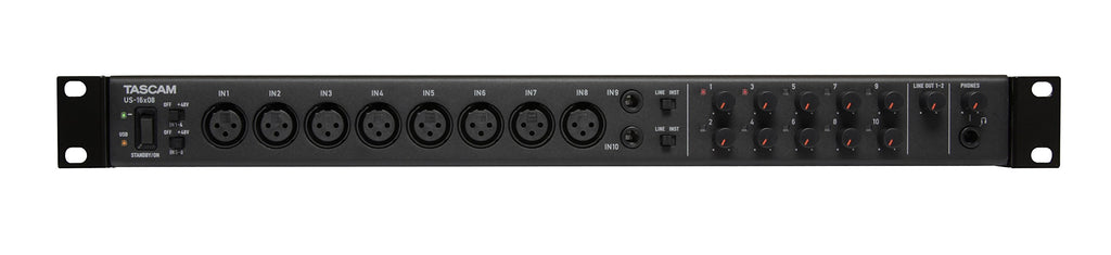 Rackmount USB Audio/MIDI Interface, 8 XLR/8 1/4" Inputs, 8 Outputs, Black Q2280