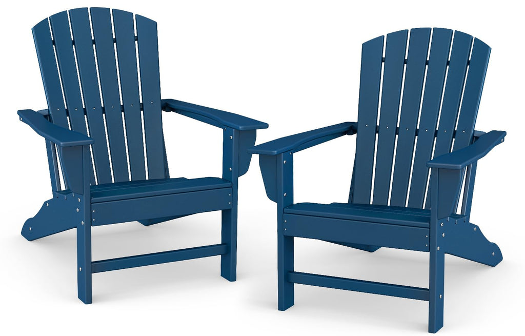 Oversized Adirondack Chairs Set of 2 Blue V267724