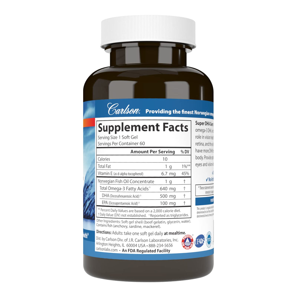 DHA Supplements 500 mg 60 Softgels R5011