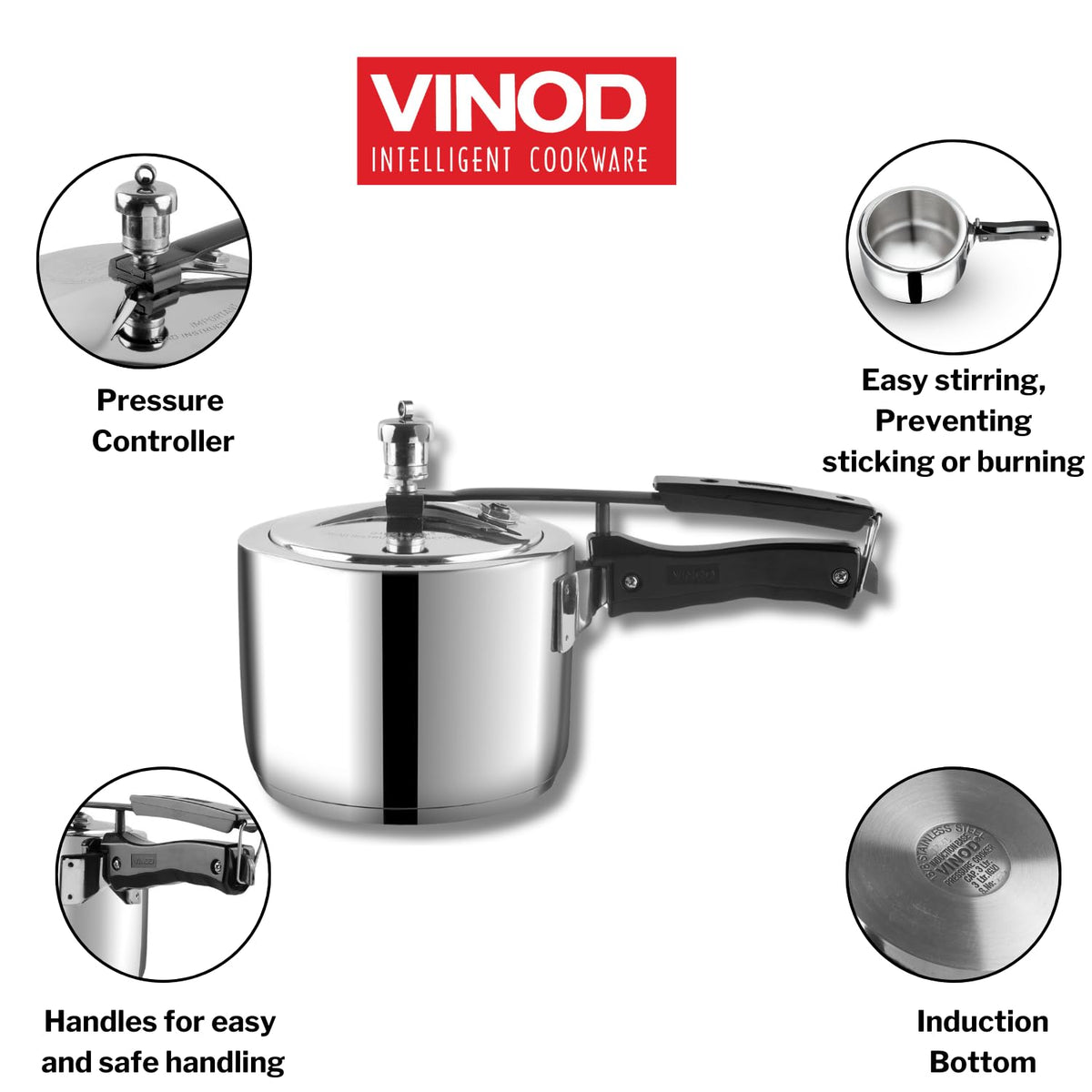 3L Stainless Steel Pressure Cooker N207968