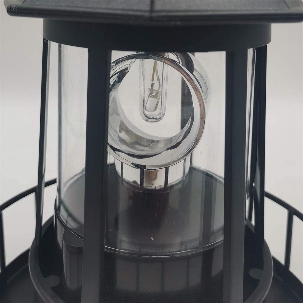 Black Waterproof Solar Outdoor Hanging Lighthouse Lamp V9017