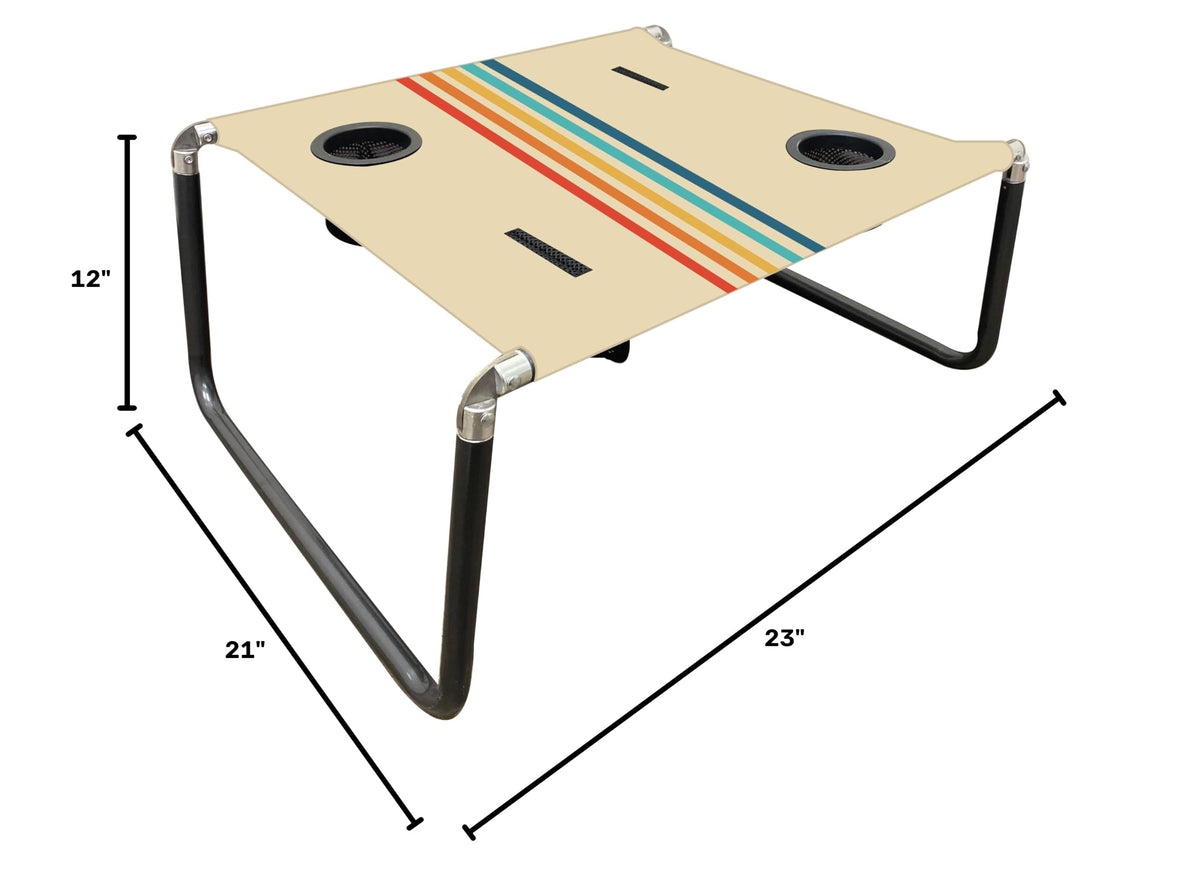 Lightweight Portable Foldable Beach Table with Cup Holder I292673