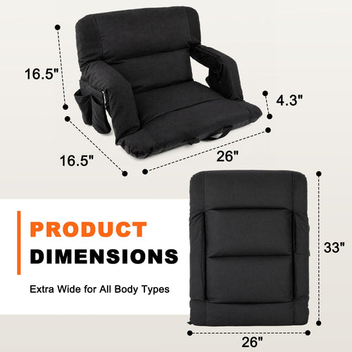26" Extra Wide Stadium Seats with Back Support D61255