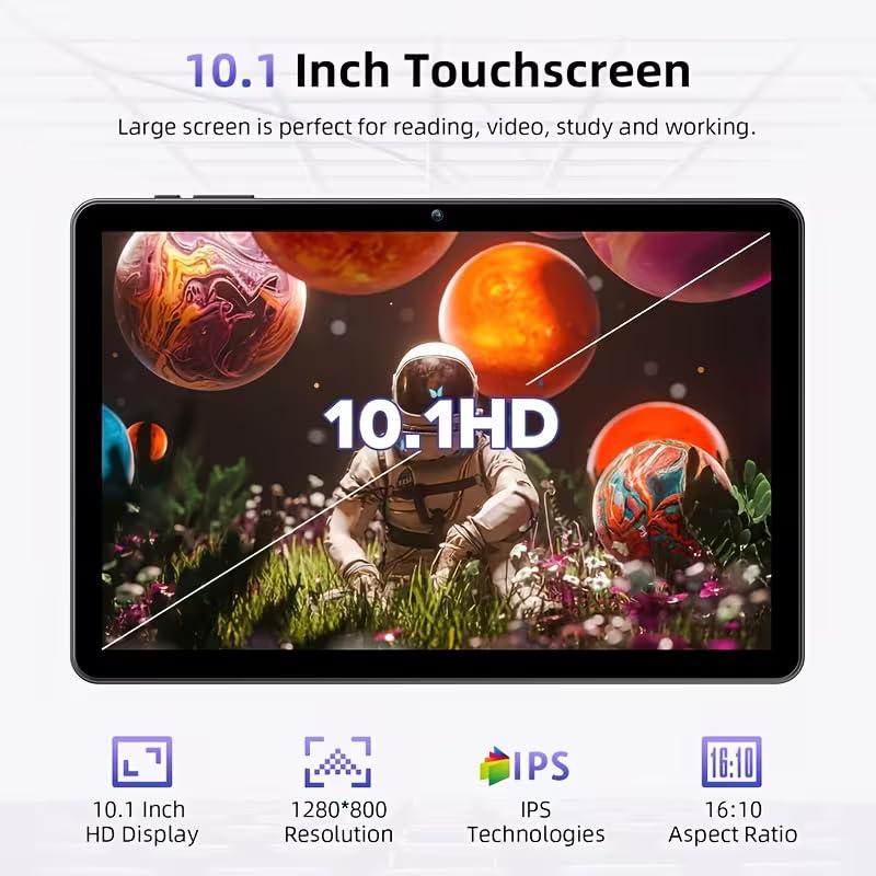 10.1 Inch Tablet 8GB RAM 128GB ROM with Keyboard Case Stylus Q9609