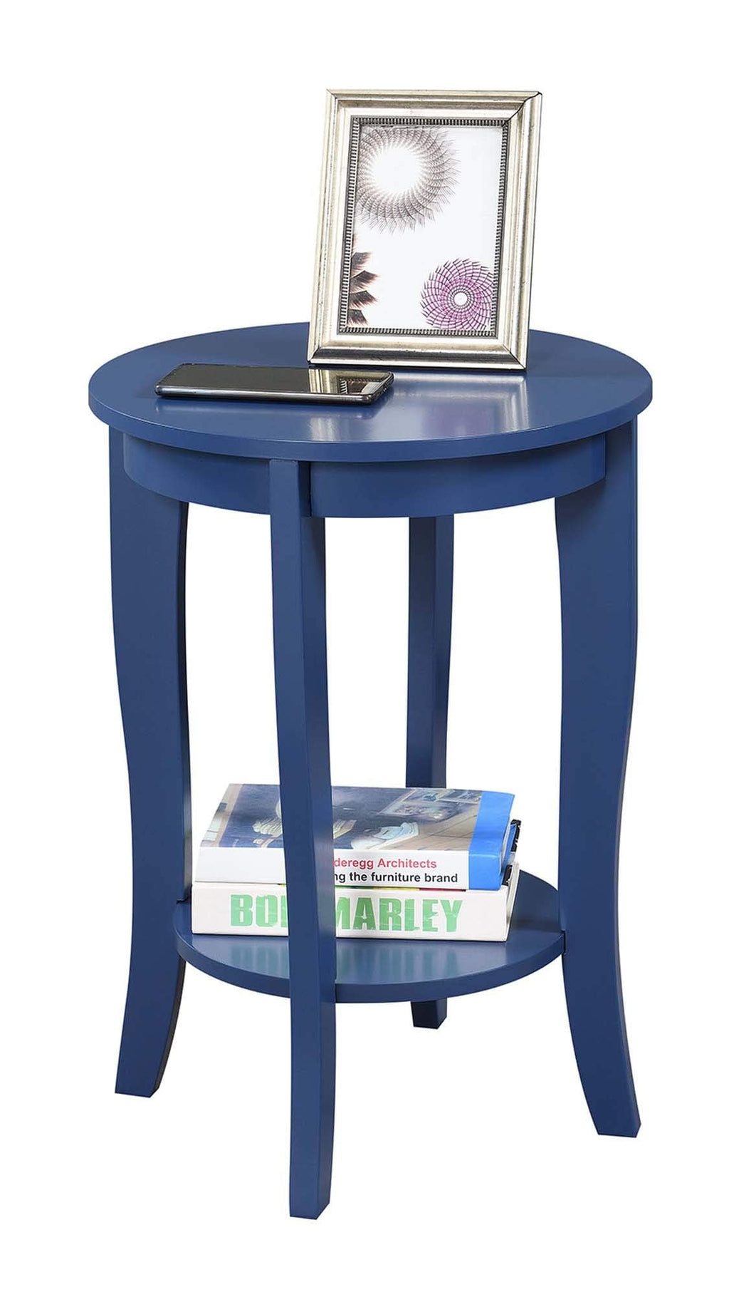 Cobalt Blue Round End Table D884