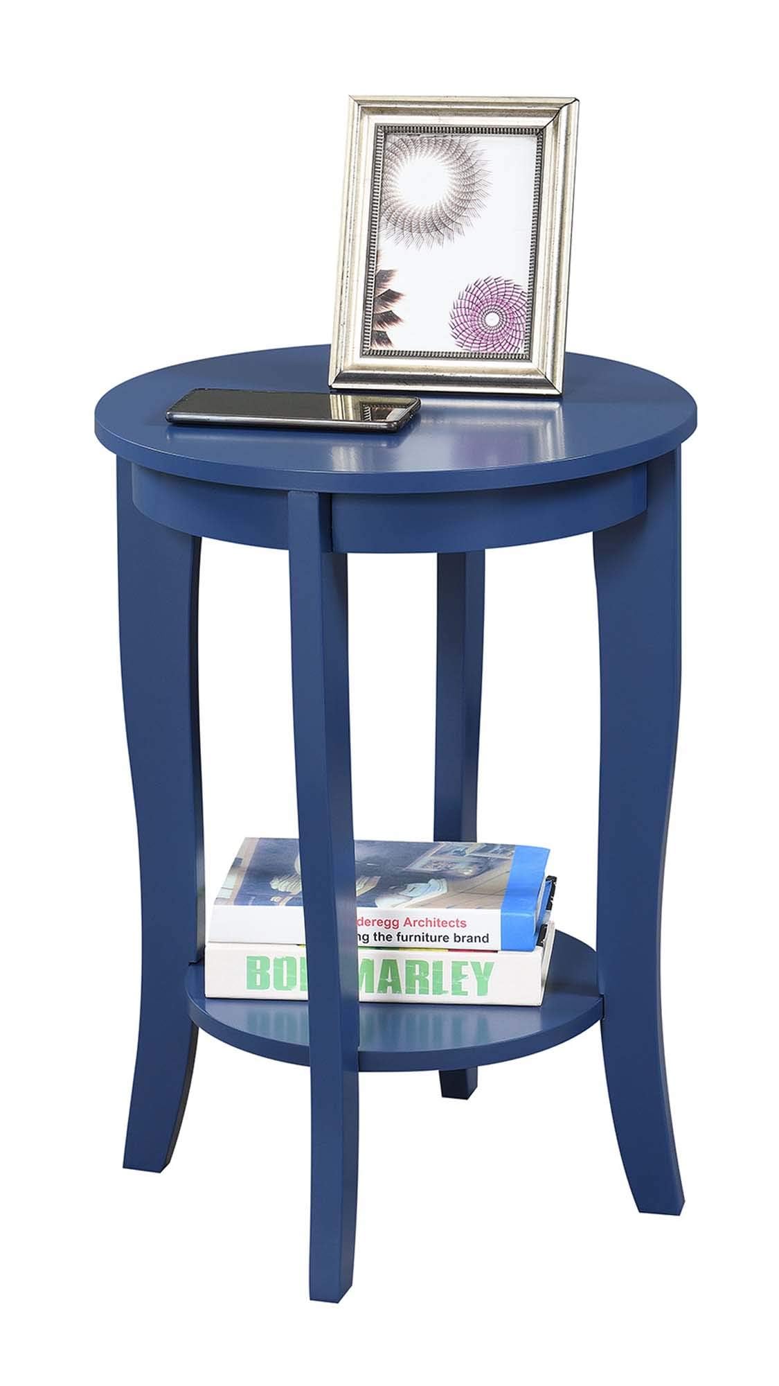 Cobalt Blue Round End Table D884