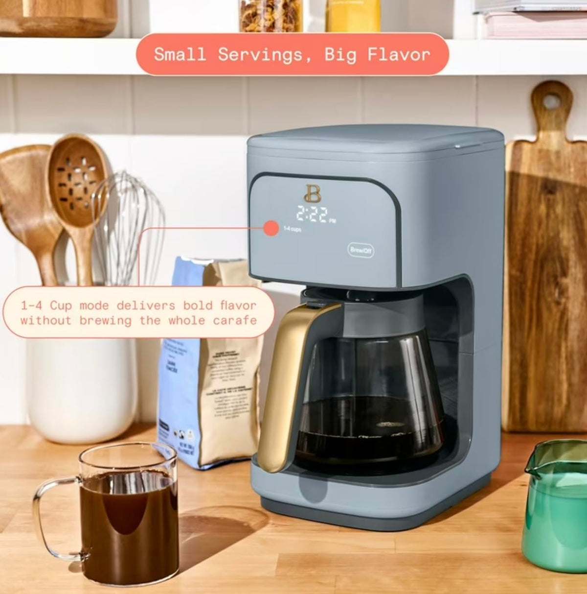 Cornflower Blue 12-Cup Programmable Coffee Maker I1772