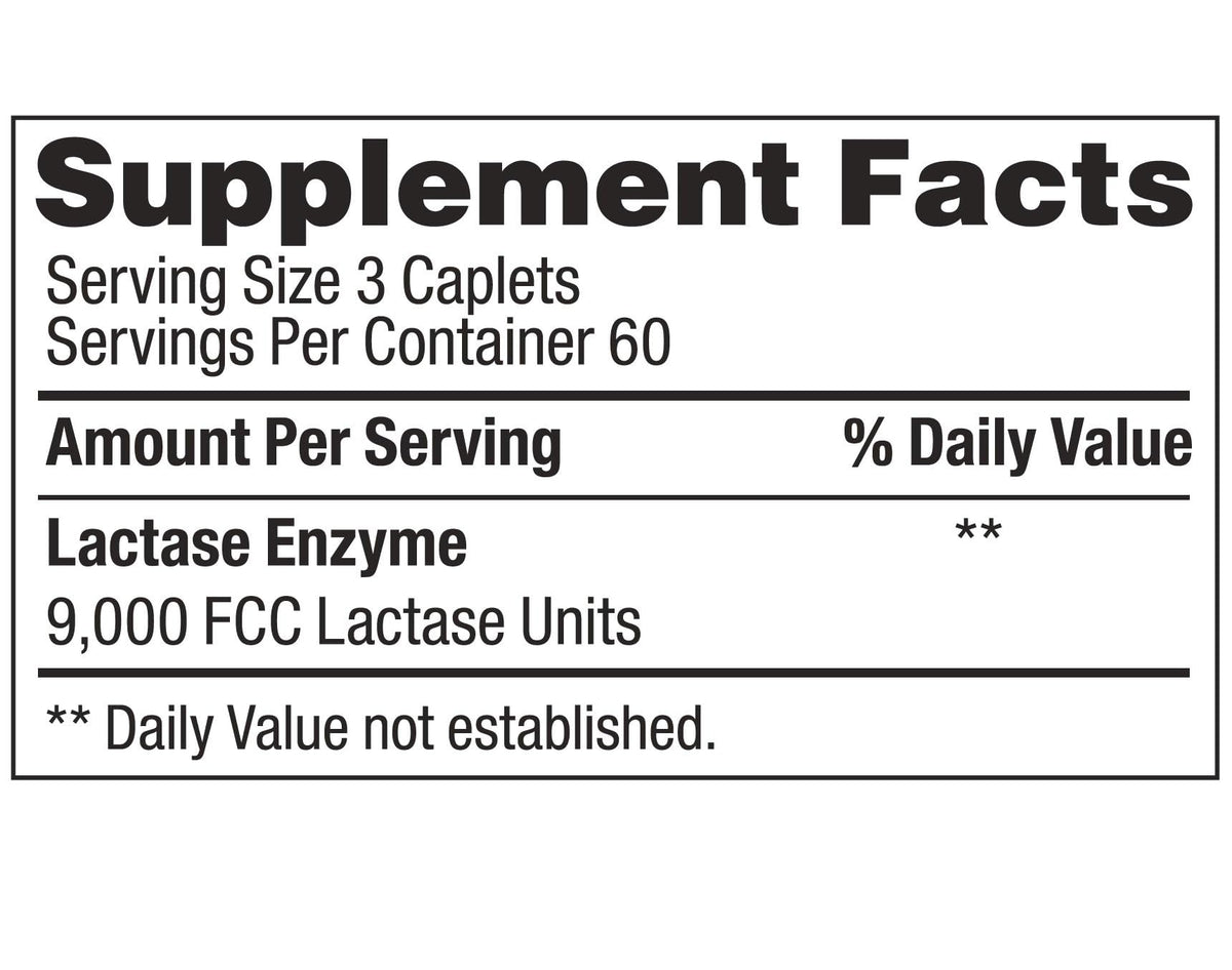 Lactase Enzyme 180 Caplets N963