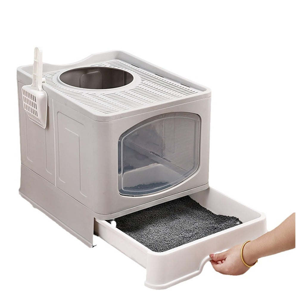 Foldable Cat Litter Box with Lid U28216