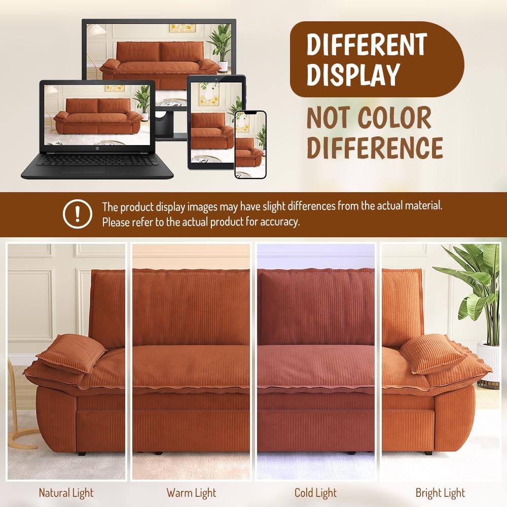 Orange Velvet Two Seater Sofa R4176