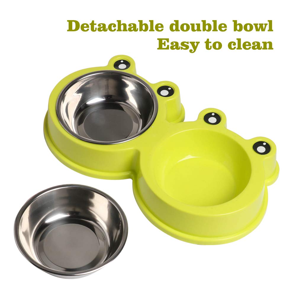 Stainless Steel Non-Slip Double Pet Feeder I6328