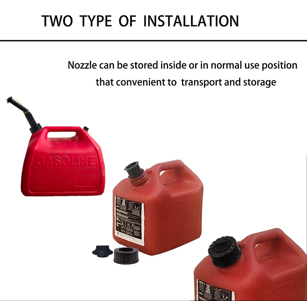 Gas Can Spout Replacement Kit with Gasket Vent Cap Pack of 3 V1815