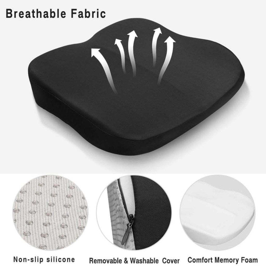 Memory Foam Seat Cushion Non-Slip Car Booster Pad with Adjustable Strap Q719