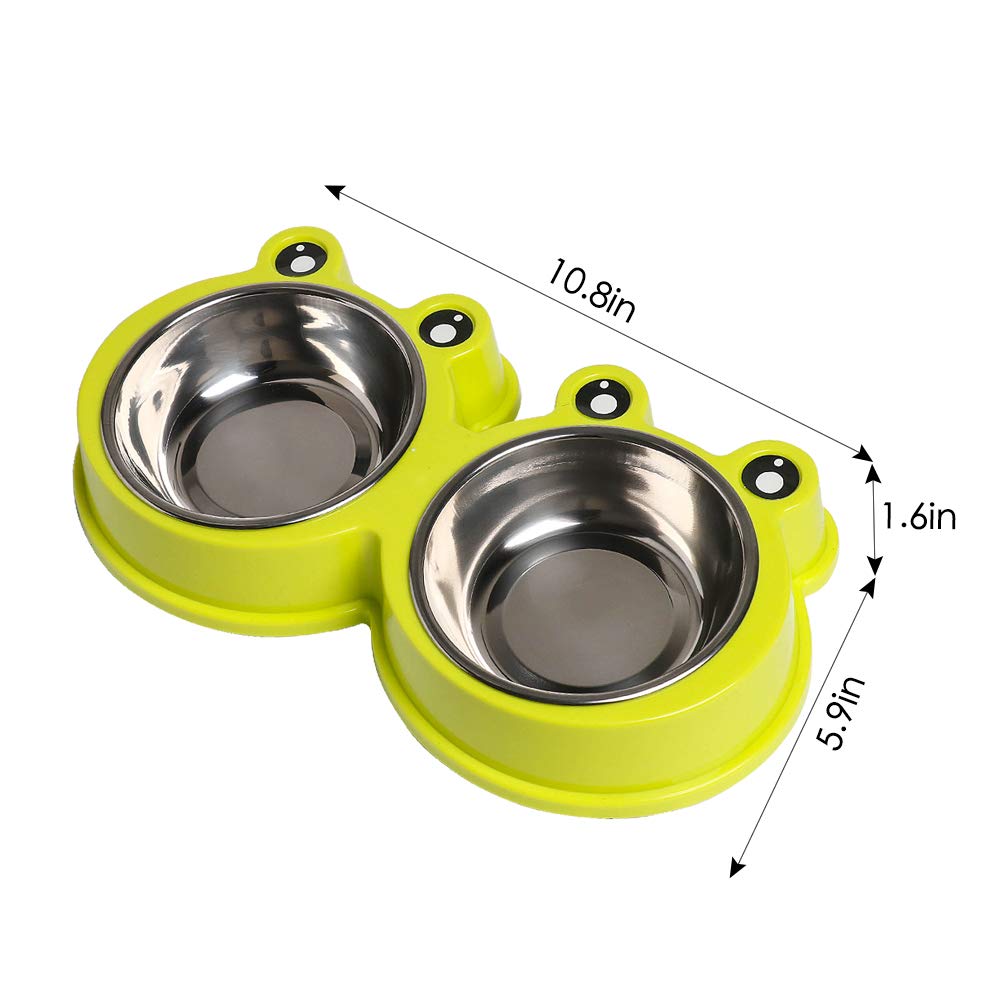 Stainless Steel Non-Slip Double Pet Feeder I6328