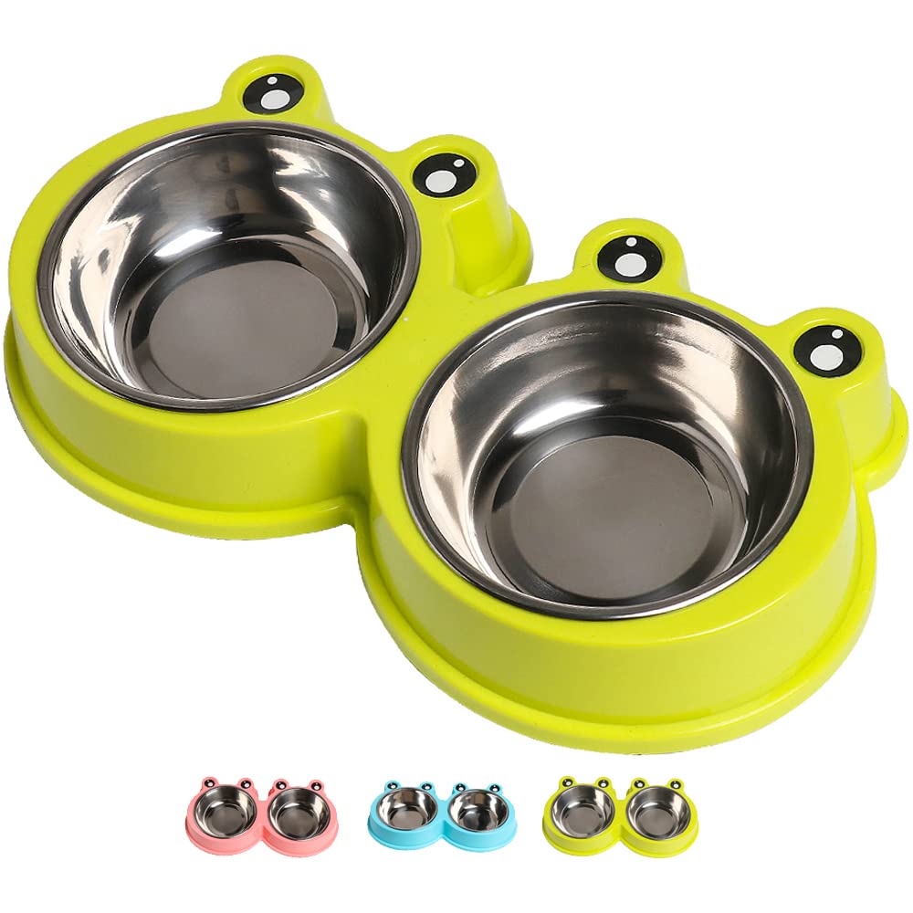 Stainless Steel Non-Slip Double Pet Feeder I6328