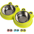 Stainless Steel Non-Slip Double Pet Feeder I6328