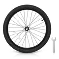 Kids Bike Front Wheels Replacement with Solid Air Rubber Tire and Inner Tube O5867