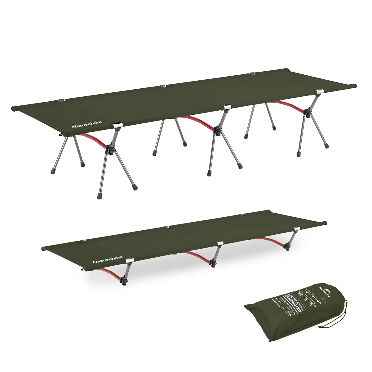 Height Adjustable Ultralight Folding Camping Cot D116000