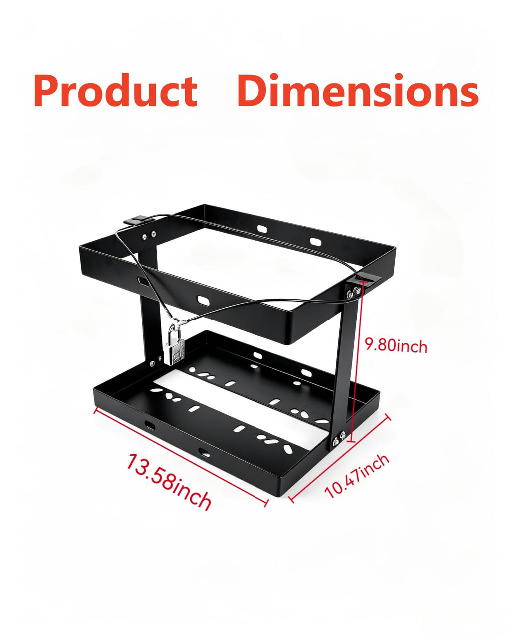 5 Gallon Gas Can Holder with Anti-Theft Lock Q94085