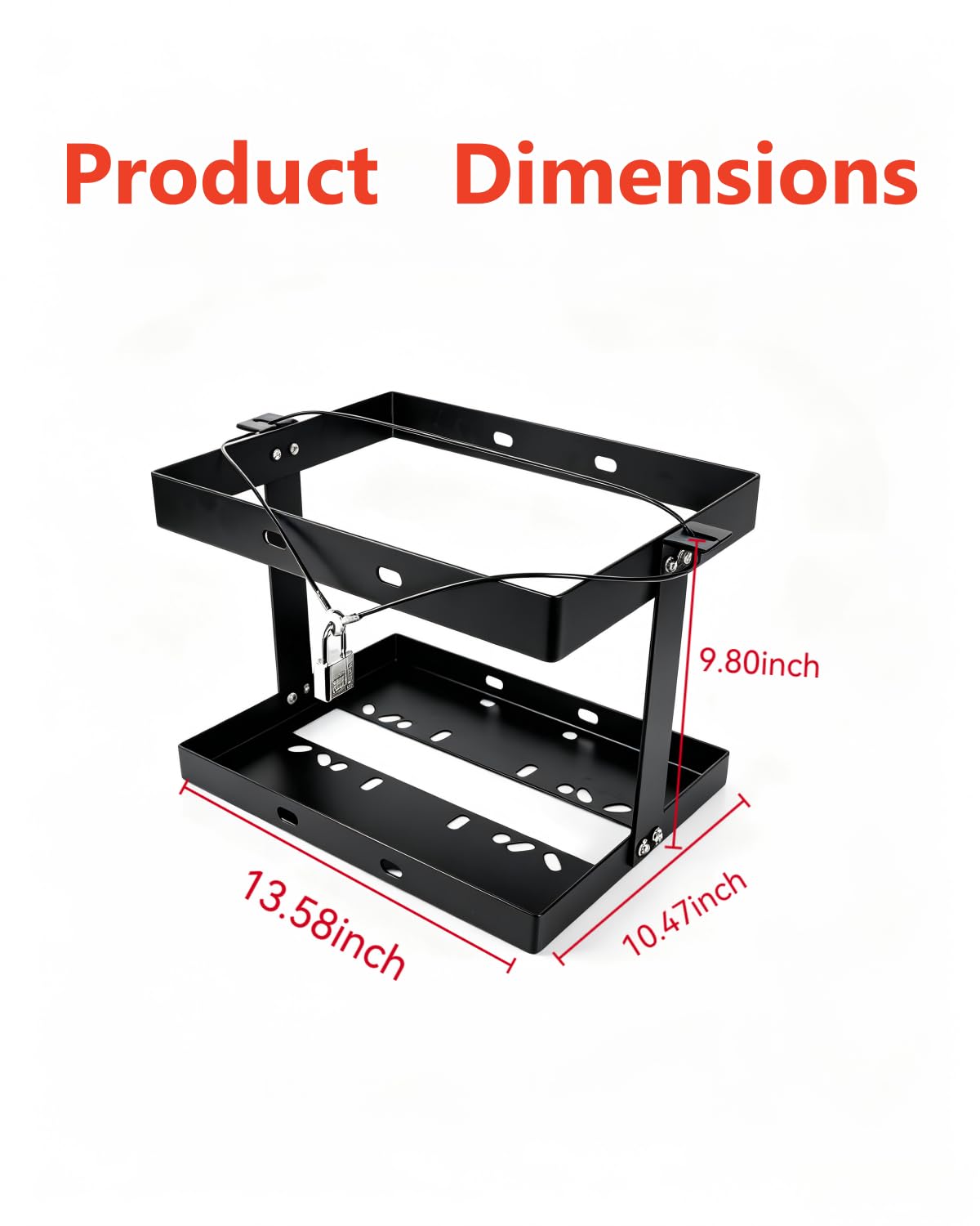 5 Gallon Gas Can Holder with Anti-Theft Lock Q94085