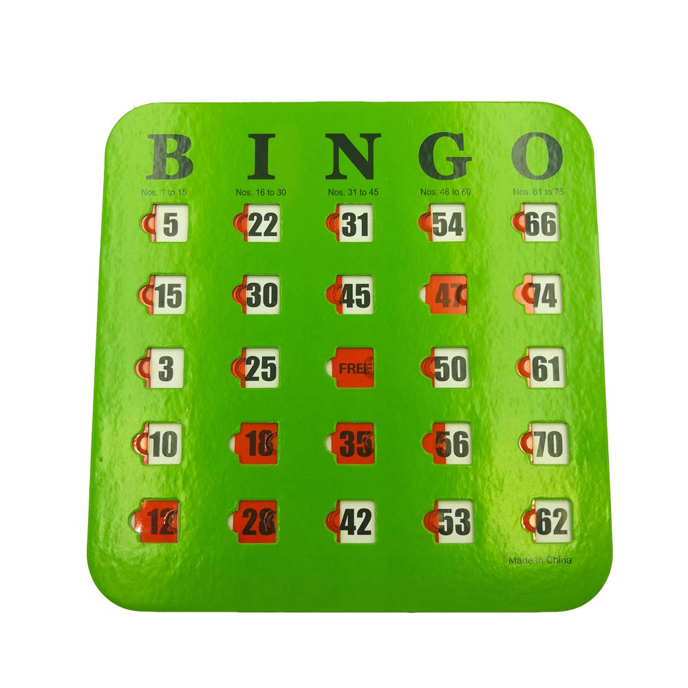 5 Pack Multi Color Extra Thick Stitched Bingo Cards A42641