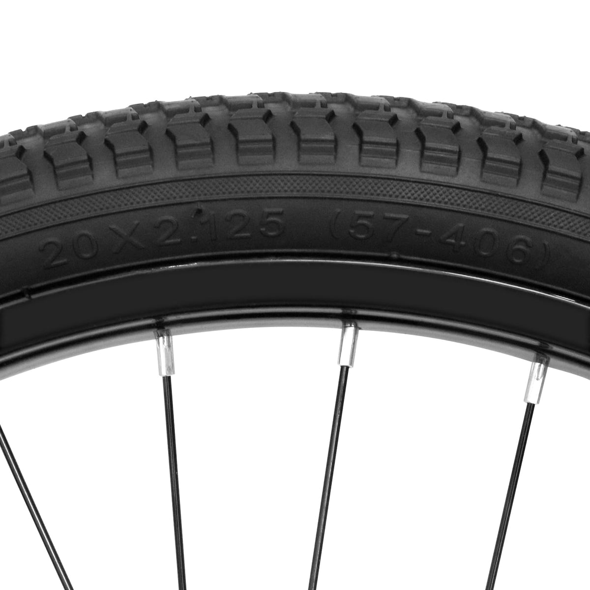 Kids Bike Front Wheels Replacement with Solid Air Rubber Tire and Inner Tube O5867