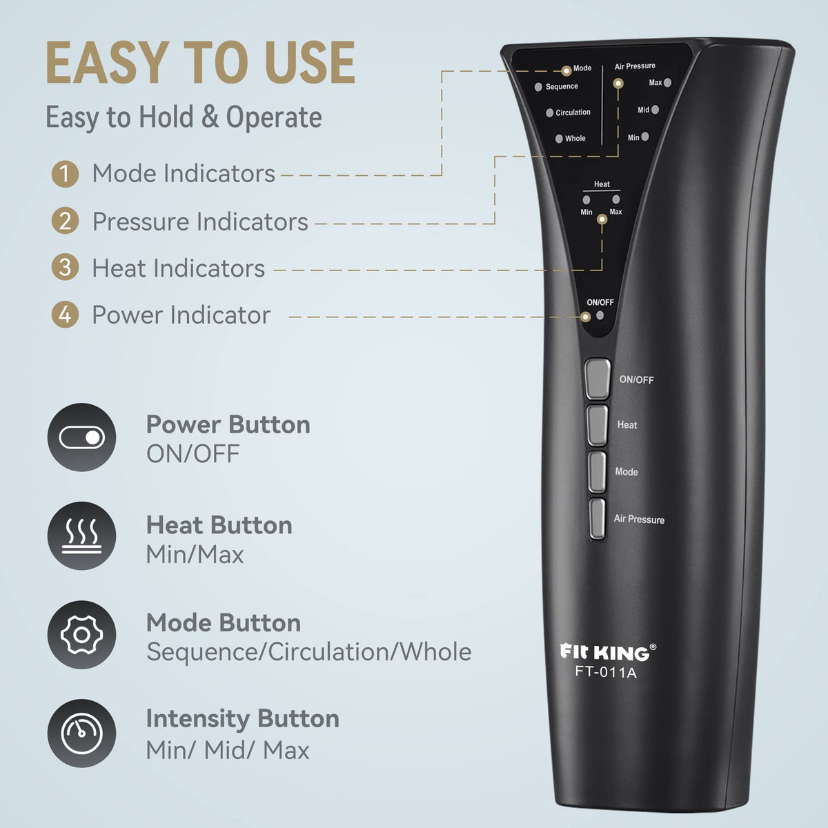 Foot & Leg Compression Massager with Knee Heating T26276