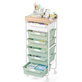 Green Utility Cart with 6 Drawers P196